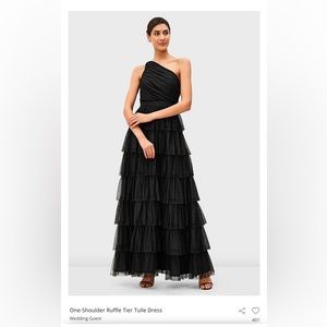 ⭐️NWT One Shoulder Ruffle Tier Dress
